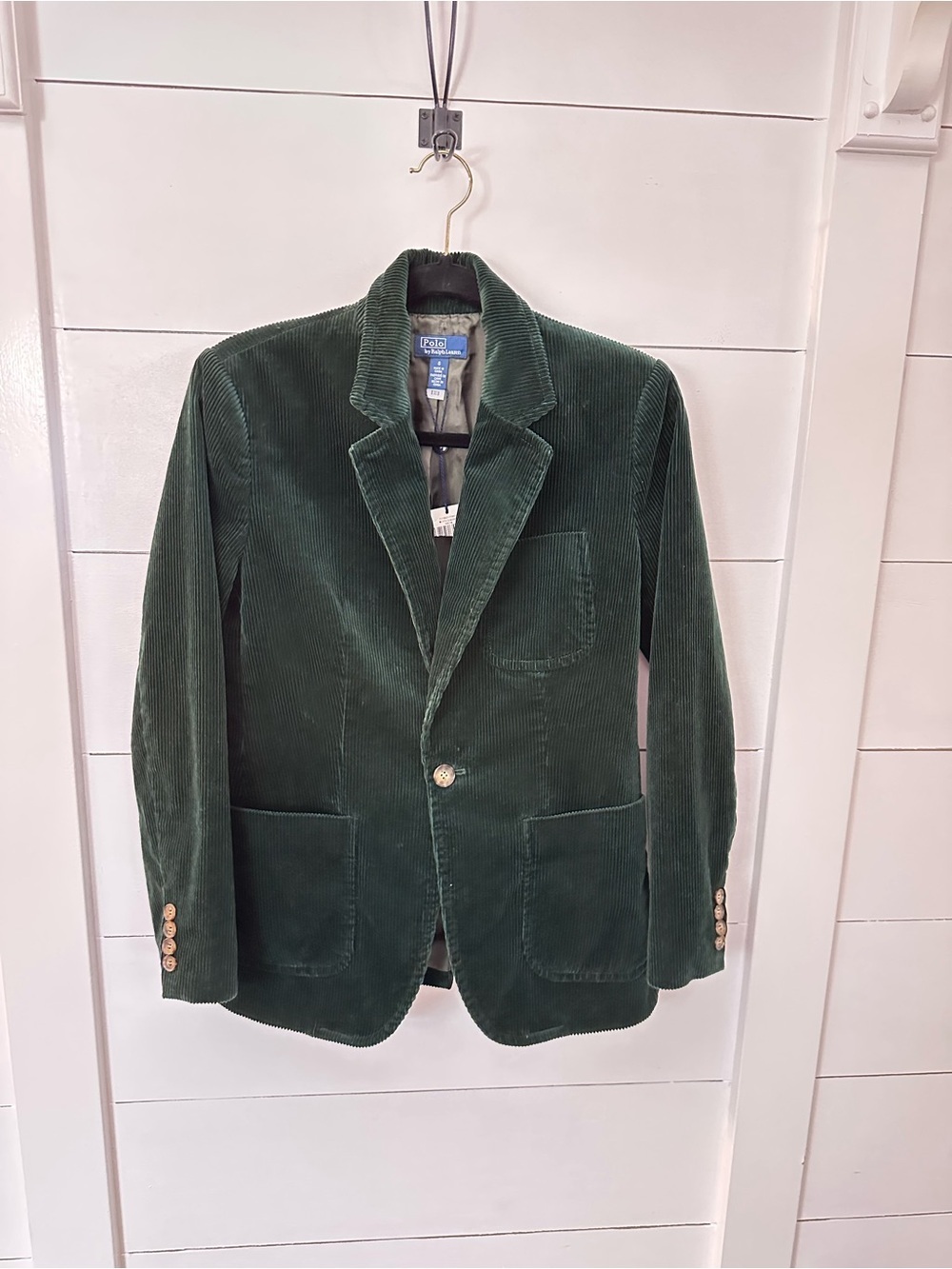 New Polo Ralph Lauren 100% cotton green corduroy preppy classic academic blazer - Picture 4 of 16